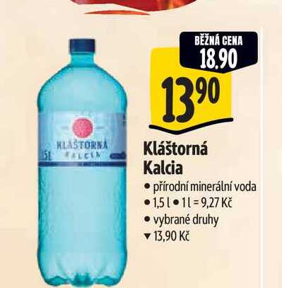   Kláštorná Kalcia 1,5 l