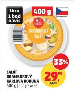 SALÁT BRAMBOROVÝ KARLOVA KORUNA, 400 g 
