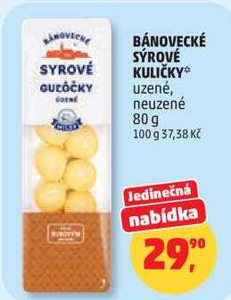 BÁNOVECKÉ SÝROVÉ KULIČKY uzené, 80 g  