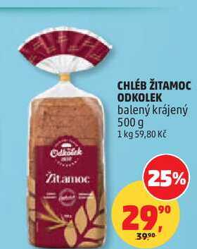 CHLÉB ŽITAMOC ODKOLEK balený krájený, 500 g  