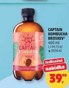 CAPTAIN KOMBUCHA BROSKEV, 400 ml   