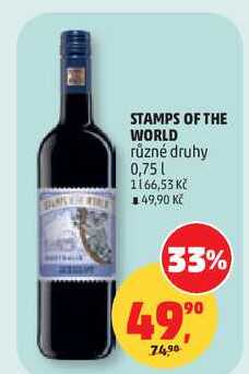 STAMPS OF THE WORLD různé druhy, 0,75 l 