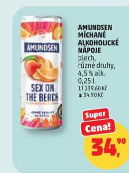 AMUNDSEN MÍCHANÉ ALKOHOLICKÉ NÁPOJE plech, různé druhy, 4,5% alk., 0,25 l