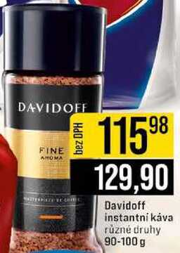 Davidoff instantní káva různé druhy 90-100 g 