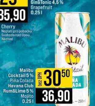 Malibu Cocktail 5% Piña Colada Havana Club Rum&Lime 5% Mojito 0,25l