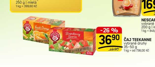 ČAJ TEEKANNE vybrané druhy 35-50 g 