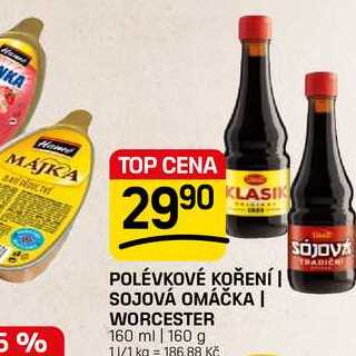 POLÉVKOVÉ KOŘENÍ | SOJOVÁ OMÁČKA | WORCESTER 160 ml | 160 g