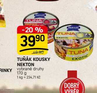 TUŇÁK KOUSKY NEKTON vybrané druhy 170 g 