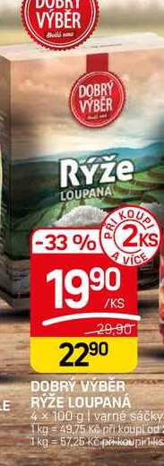 DOBRÝ VÝBĚR RÝŽE LOUPANÁ 4x100 g