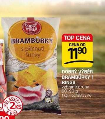 DOBRÝ VÝBĚR BRAMBURKY RINGS vybrané druhy 60-90 g
