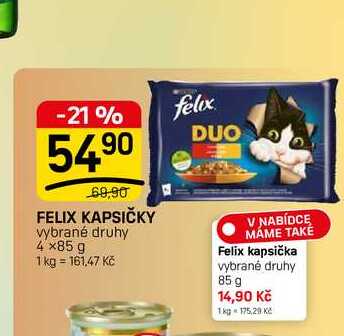 FELIX KAPSIČKY vybrané druhy 4 x85 g 