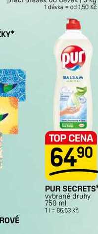 PUR SECRETS vybrané druhy 750 ml