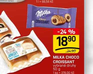MILKA CHOCO CROISSANT vybrané druhy 50 g