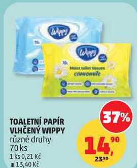 TOALETNÍ PAPÍR VLHČENÝ WIPPY různé druhy, 70 ks 