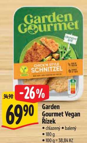 Garden Gourmet Vegan Řízek, 180 g