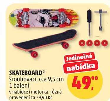 SKATEBOARD šroubovací, cca 9,5 cm, 1 balení