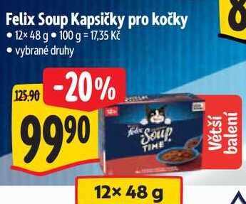 Felix Soup Kapsičky pro kočky, 12x 48 g