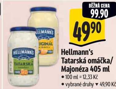 Hellmann's Tatarská omáčka/Majonéza, 405 ml
