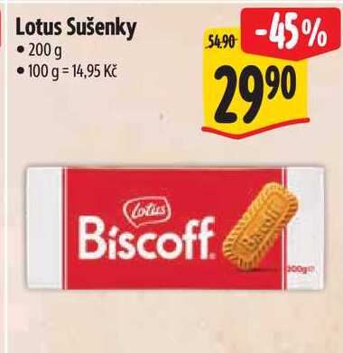 Lotus Sušenky, 200 g  v akci