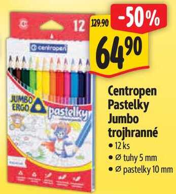 Centropen Pastelky Jumbo trojhranné 
