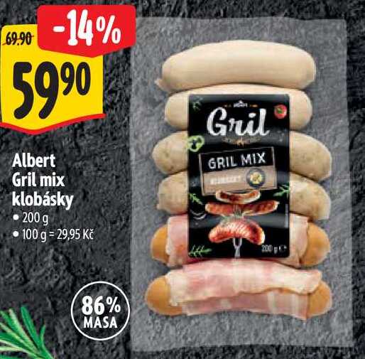 Albert Gril mix klobásky, 200 g