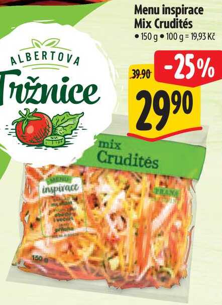 Menu inspirace Mix Crudités, 150 g 