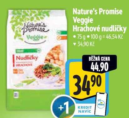 Nature's Promise Veggie Hrachové nudličky, 75 g