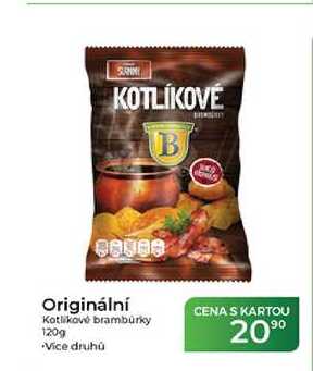 Originální Kotlikové brambůrky 120 g