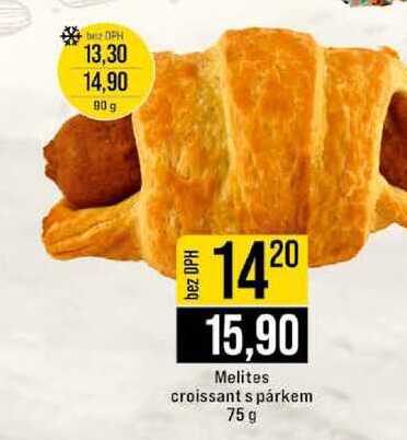 Melites croissant s párkem 75 g 