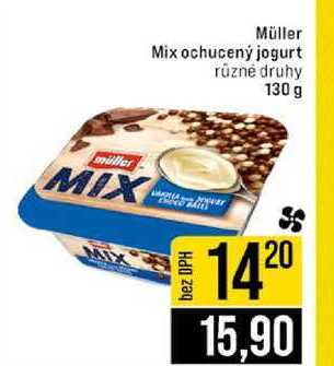Müller Mix ochucený jogurt různé druhy 130 g 