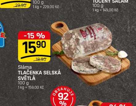 TLAČENKA SELSKÁ SVĚTLÁ 100 g 