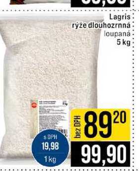 Lagris rýže dlouhozrnná loupaná 5 kg