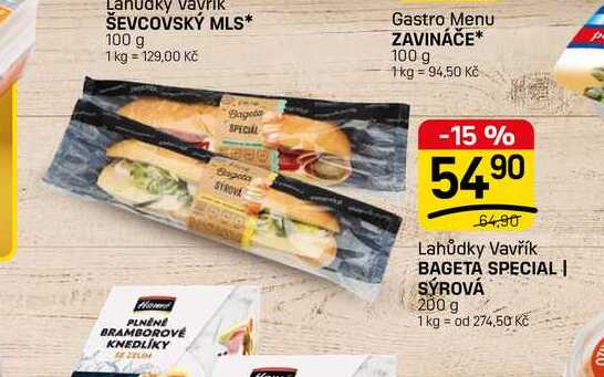 BAGETA SPECIAL | SÝROVÁ 200 g 