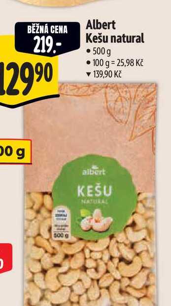 Albert Kešu natural 500 g