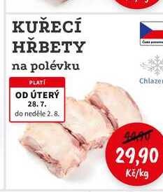 KUŘECÍ HŘBETY na polévku 1kg 