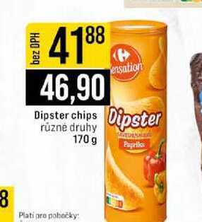 Dipster chips různé druhy 170 g 