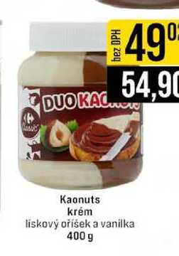 Kaonuts krém liskový oříšek a vanilka 400 g 