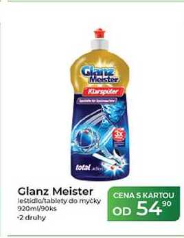 Glanz Meister leštidlo/tablety do myčky 920ml/90ks 