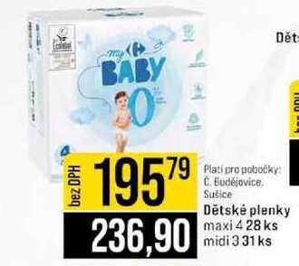 Dětské plenky maxi 4 28 ks midi 3 31 ks 