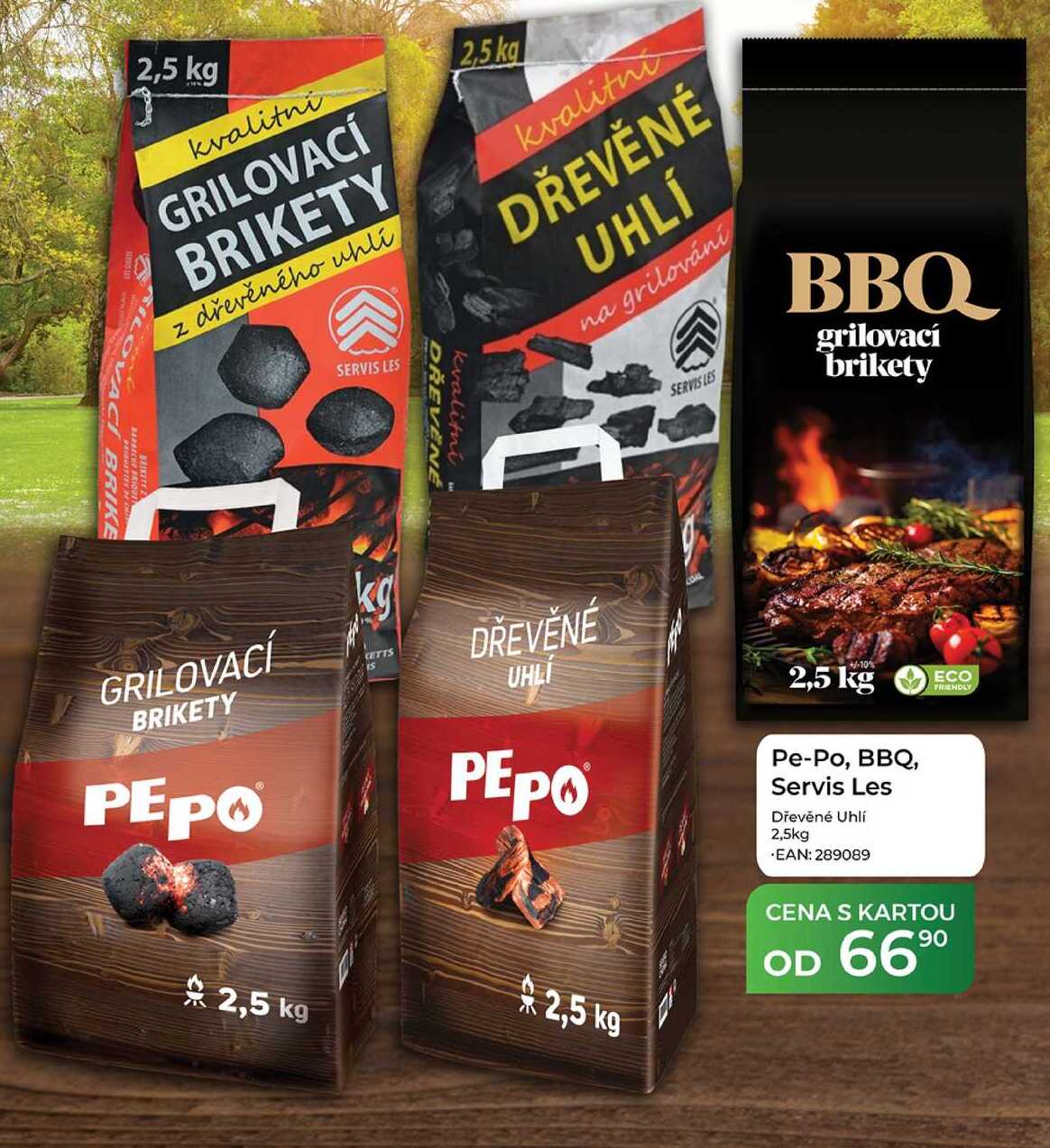 Pe-Po, BBQ, Servis Les Dřevěné Uhlí 2,5kg