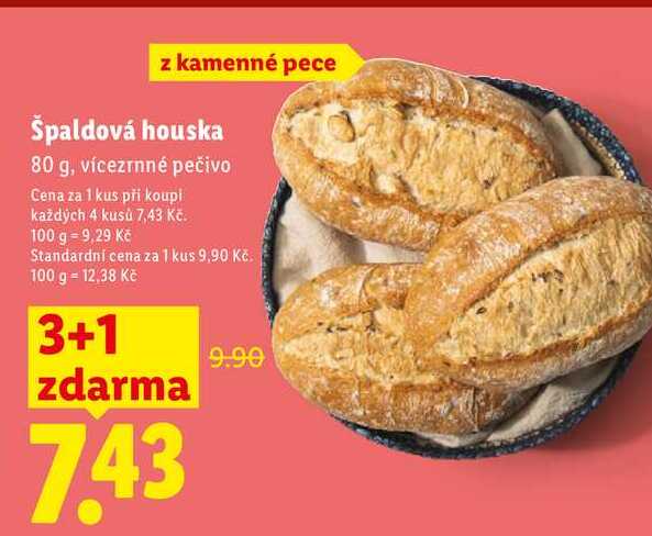 Špaldová houska, 80 g