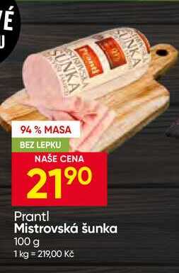 Mistrovská šunka 100 g 