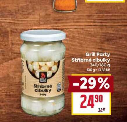 Grill Party Stříbrné cibulky 340/180 g