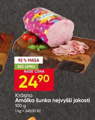 Krásno Amálka šunka nejvyšší jakosti 100 g 