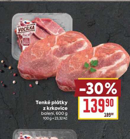 Tenké plátky z krkovice balení, 600 g 