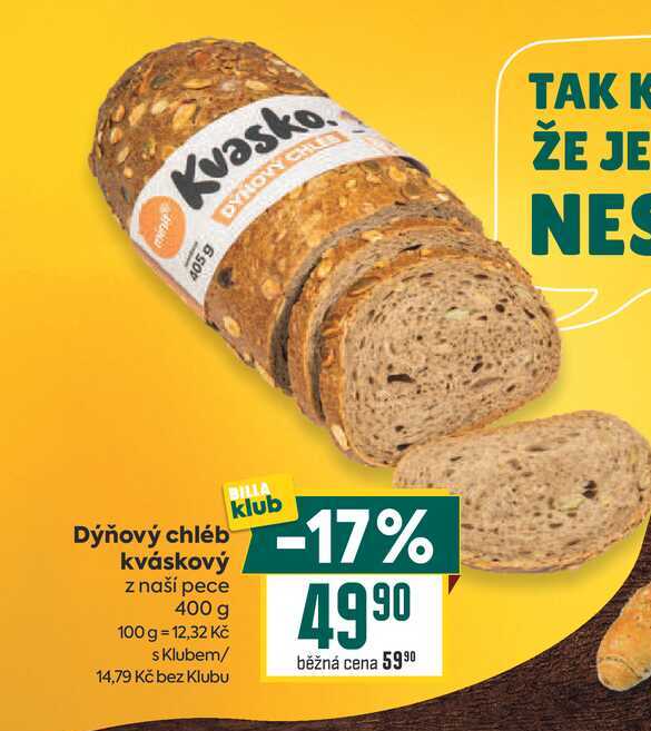 Dýňový chléb kváskový z naší pece 400 g 