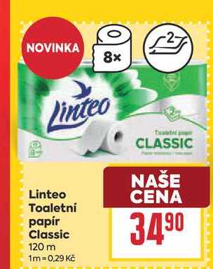 Linteo Toaletní papír Classic 120 m 