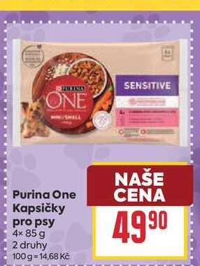 Purina One Kapsičky pro psy 4x 85 g