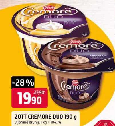 ZOTT CREMORE DUO 190 g