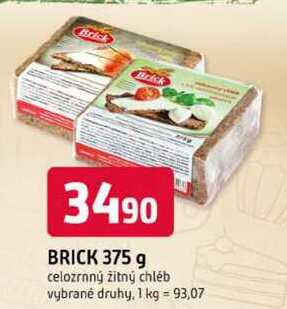 BRICK 375 g celozrnný žitný chléb vybrané druhy